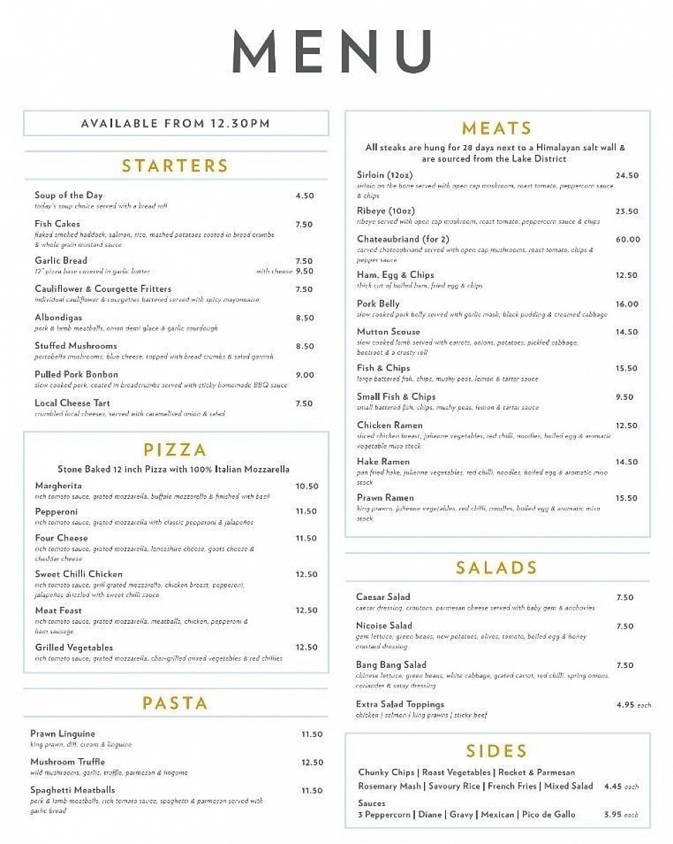 Breakfast served daily until 11:45am kitchen closes 9pm